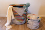 Large XL storage basket with colored pattern - Image 4
