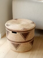 Storage basket with African pattern and flat lid - Image 4
