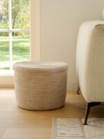 Medium storage basket in white