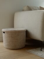 Medium storage basket in white - Image 3