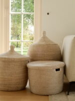 Medium storage basket in white - Image 4