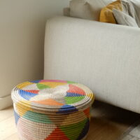 Medium opbergmand met leuk kleurpatroon