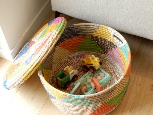 Medium opbergmand met leuk kleurpatroon - Afbeelding 4