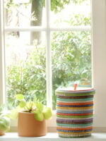 Tall colorful basket - Image 2