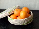 Oval basket with green color accent - Image 2