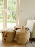 Medium opbergmand met Afrikaans patroon en puntig deksel - Afbeelding 5