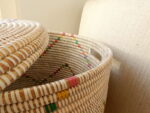 White basket with colored and angular wave pattern - Image 5