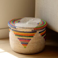 Medium storage basket with beautiful color shades