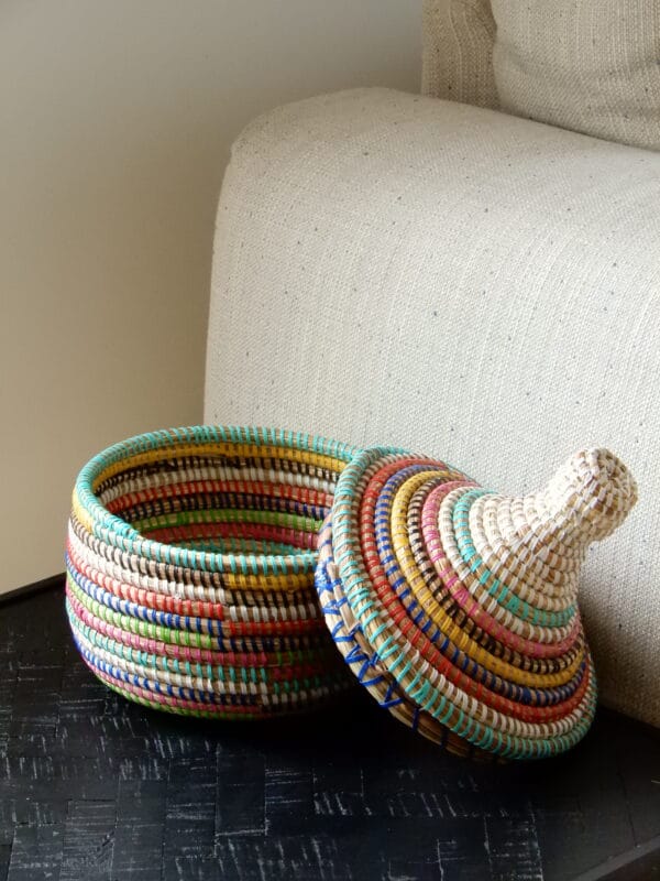 Tajine mandje met heel mooi kleurpatroon - Afbeelding 2