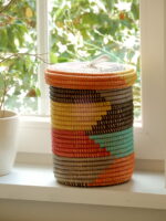 Oblong colored basket