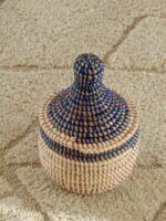 Klein wit/blauw tajine mandje - Afbeelding 3