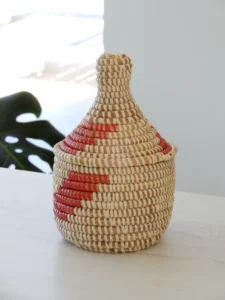 Tajinemandje met beige-rood patroon - Afbeelding 2