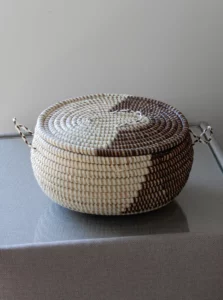 Ovalen mandje in aardse tint - Afbeelding 2