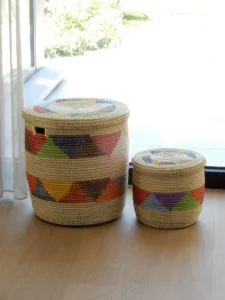 Large mandenset met mooi patroon